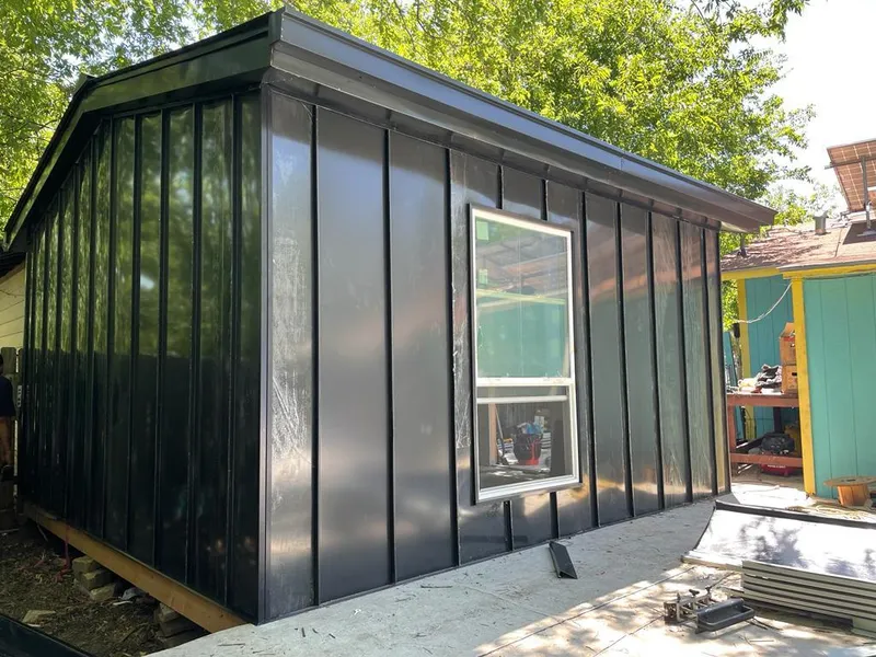 Black standing seam metal wall panels for Metal Roof Installation in Orangetown